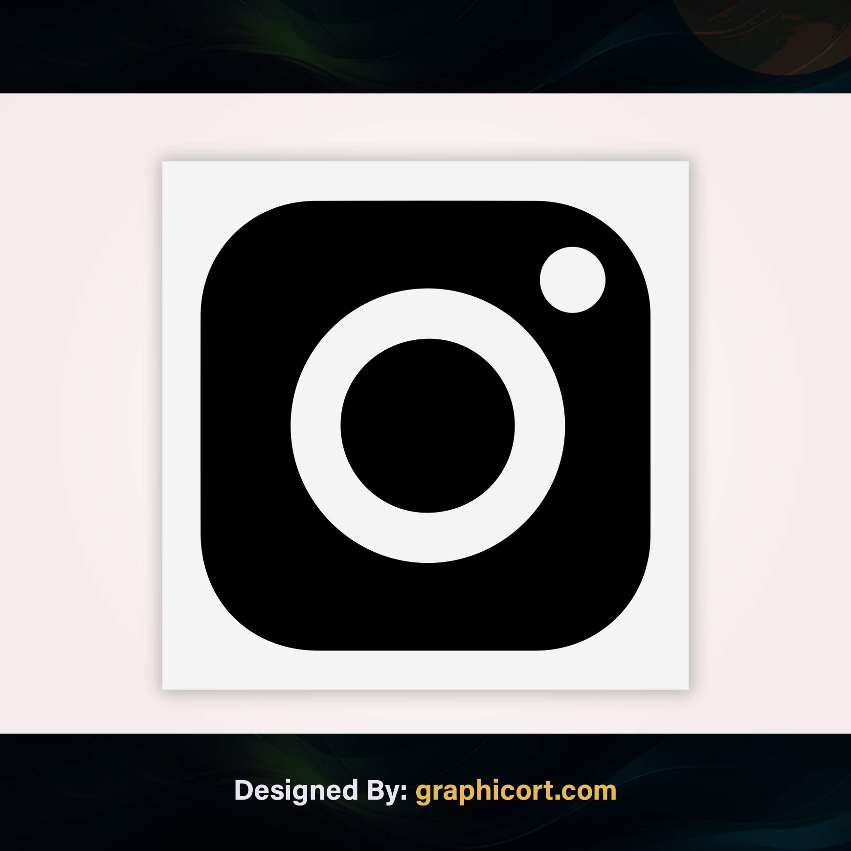 Black Instagram Icon